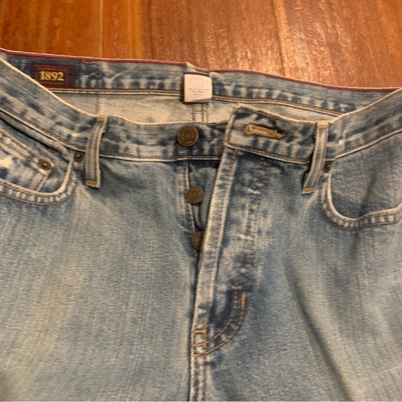 Abercrombie & Fitch Women’s 1892 High Rise Button Fly Distressed Jeans Size 8L - Picture 2 of 10